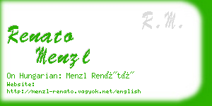 renato menzl business card